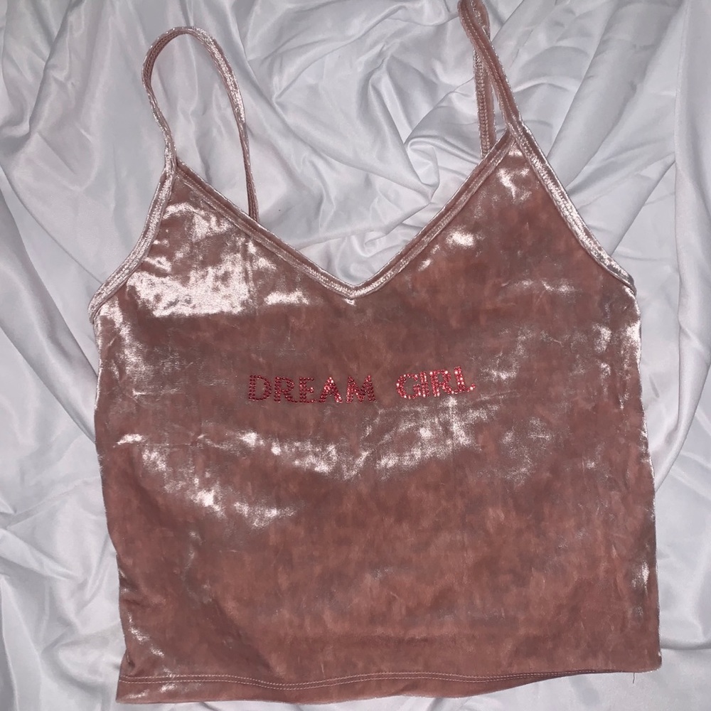 VELVET BEDAZZLED “DREAM GIRL” TOP